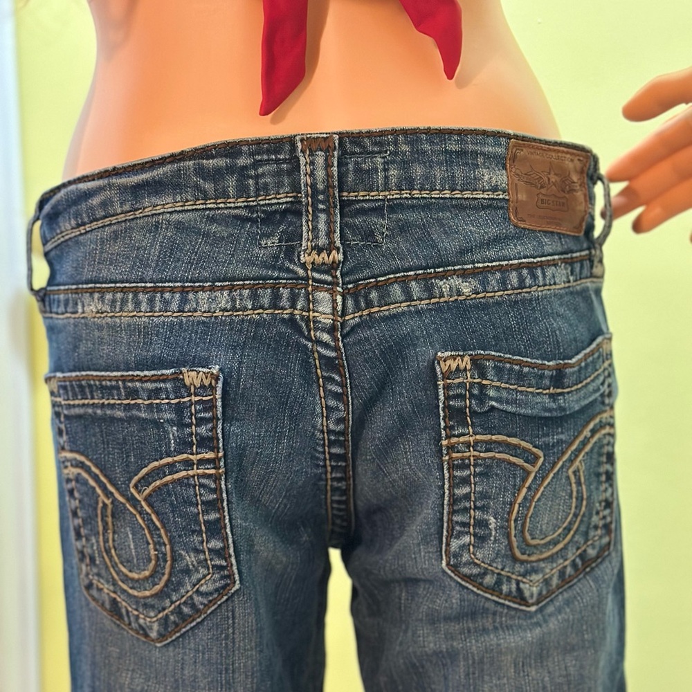 Big Star Women's Distressed Blue Flare Bootcut Jeans 30R 31" Inseam - Picture 10 of 16